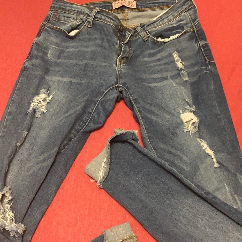 Distressed jeans